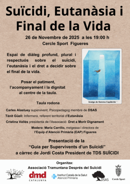 Cartell de la jornada Suïcidi, Eutanàsia i Dret a Morir Dignament